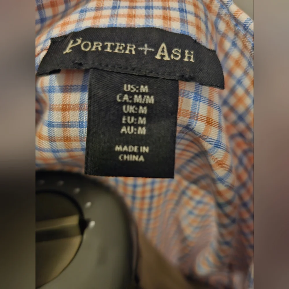 Porter+Ash, Men's Casual Blue and Orange Button Down Shirt. NWOT Sz M - Picture 8 of 8